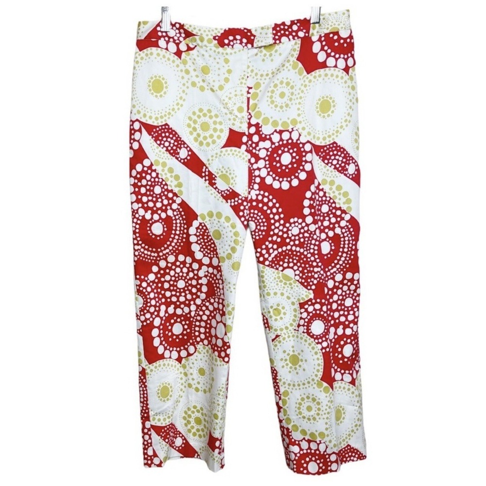 J. McLaughlin Multicolored Abstract Printed Wimon's Slim Fit Pants Size 10